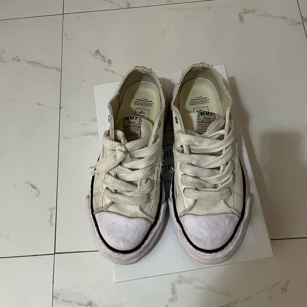 MMY White Canvas Sneakers